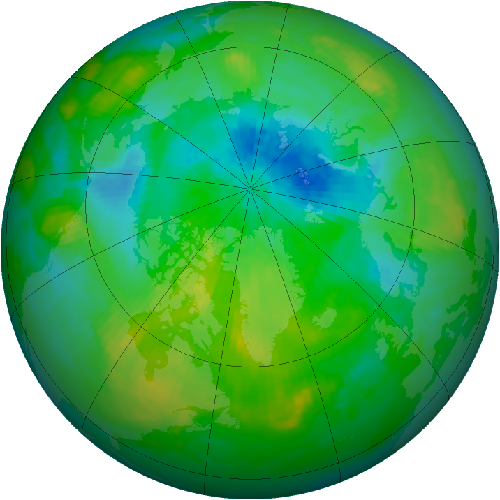 Arctic ozone map for 01 September 1987